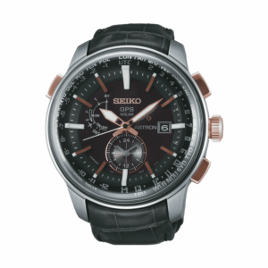 Seiko Astron, SAS038, Edelstahl, Lederband, schwarz