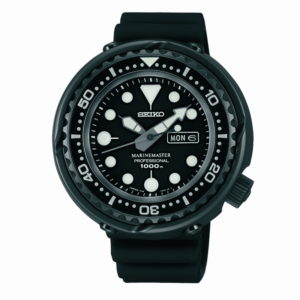 Seiko Prospex Marine Master Tuna 1000, Edelstahl, Kautschuk, schwarz