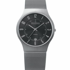 Skagen, Grenen, 233XLTTM, Edelstahl, Titan, Milanaise, silber