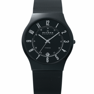 Skagen, Grenen, 233XLTMB, Edelstahl, Titan, schwarz