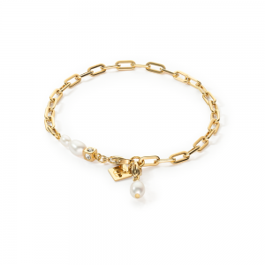 Coeur de Lion Armband Modern Chain & Süßwasserperlen Charms gold 1112301416 bei Juwelier Kröpfl