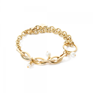 Coeur de Lion Armband Y Navette Süßwasserperlen gold 1119301416 bei Juwelier Kröpfl