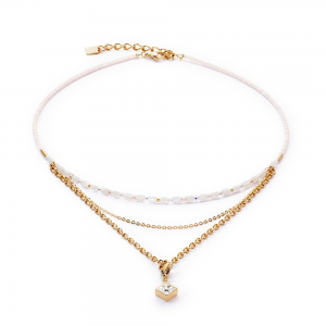Coeur de Lion Brilliant Square Layer Halskette gold 6005101416 bei Juwelier Kröpfl