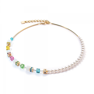 Coeur de Lion GeoCUBE® GeoCUBE® Fusion Festive Halskette multicolor 4086101527 bei Juwelier Kröpfl