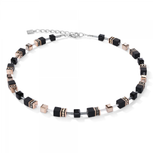 Coeur de Lion GeoCUBE® GeoCUBE® Halskette Onxy schwarz-roségold 4018101300 bei Juwelier Kröpfl
