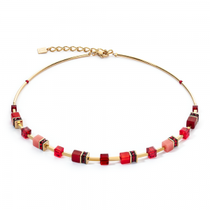 Coeur de Lion GeoCUBE® GeoCUBE® Iconic Lite Halskette Rot 2800100300 bei Juwelier Kröpfl