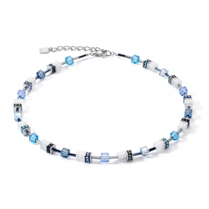 Coeur de Lion GeoCUBE® GeoCUBE® Iconic Nature Halskette blau-weiß 3018100714 bei Juwelier Kröpfl