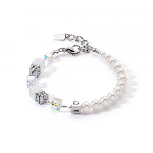 Coeur de Lion GeoCUBE® GeoCUBE® Precious Fusion Pearls Armband weiß 5086301400 bei Juwelier Kröpfl