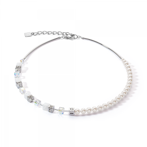 Coeur de Lion GeoCUBE® GeoCUBE® Precious Fusion Pearls Halskette weiß 5086101400 bei Juwelier Kröpfl
