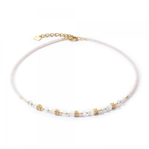 Coeur de Lion Halskette Mini Cubes gold weiß 4565101416 bei Juwelier Kröpfl