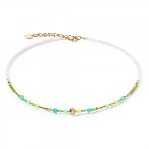 Coeur de Lion, Halskette Princess Spheres grün, 4350100500 bei Juwelier Kröpfl