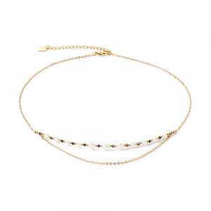 Couer de Lion Halskette Modern Princess Süßwasserperlen gold 1118101416 bei Juwelier Kröpfl