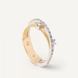 Marco Bicego Goa Goa Dreireihiger Ring aus Gold mit Diamanten AG269_B2_YW_M5 bei Juwelier Kröpfl
