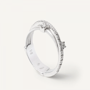 Marco Bicego Goa Goa Dreireihiger Ring aus Weißgold mit Diamanten AG269_B2_W_01 bei Juwelier Kröpfl