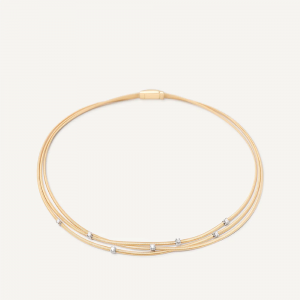 Marco Bicego Goa Goa Mehrreihige Halskette aus Gold mit Diamanten CG617_B_YW_M5 bei Juwelier Kröpfl