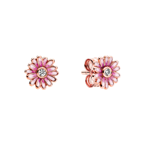 Pandora Ohrringe Rosafarbene Gänseblümchen mit Cubic Zirkonia 288773C01 bei Juwelier Kröpfl