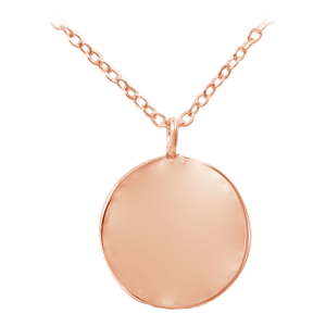 Simple Pledge Halskette „Disk“ roségold bei Juwelier Kröpfl