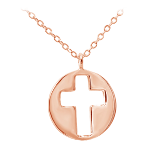 Simple Pledge Halskette „Kreuz“ roségold bei Juwelier Kröpfl