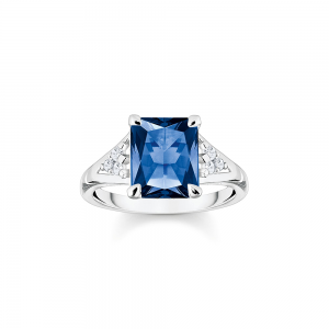 Thomas Sabo Ocean Vibes Ring blauer Stein silber TR2362-166-1 bei Juwelier Kröpfl