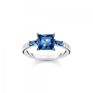 Thomas Sabo Ocean Vibes Ring mit blauen und weissen Steinen silber TR2380-166-1 bei Juwelier Kröpfl