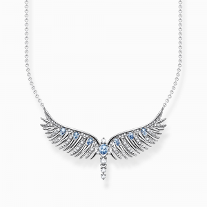 Thomas Sabo Rising Phoenix Kette Phönix-Flügel mit blauen Steinen silber KE2167-644-1 bei Juwelier Kröpfl