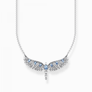 Thomas Sabo Rising Phoenix Kette Phönix-Flügel mit blauen Steinen silber KE2169-644-1 bei Juwelier Kröpfl