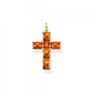 Thomas Sabo Sparkling Heitage Anhänger Kreuz orange Steine PE890-971-8 bei Juwelier Kröpfl