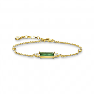 Thomas Sabo Sparkling Heitage Armband grüner Stein gold A2018-971-6 bei Juwelier Kröpfl