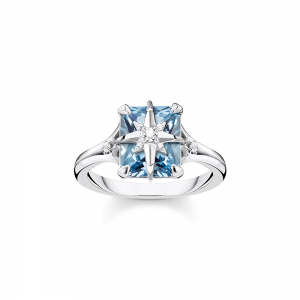 Thomas Sabo Sparkling Heitage Ring Stein blau mit Stern TR2288-644-1 bei Juwelier Kröpfl