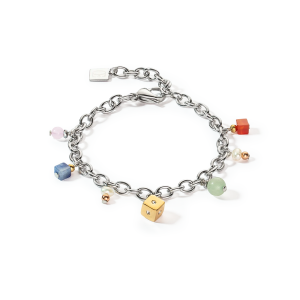 Coeur de Lion Armband Boho Süsswasserperlen silber multicolor 1111301500 bei Juwelier Kröpfl