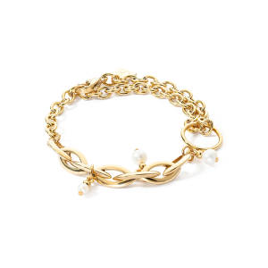 Coeur de Lion Armband Y Navette Süßwasserperlen gold 1119301416 bei Juwelier Kröpfl