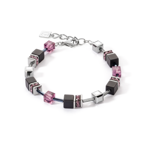 Coeur de Lion GeoCUBE® GeoCUBE® Iconic Precious Onyx Armband silberamethyst 4018300824 bei Juwelier Kröpfl