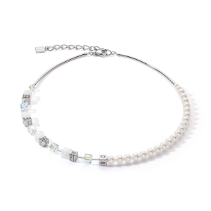 Coeur de Lion GeoCUBE® GeoCUBE® Precious Fusion Pearls Halskette weiß 5086101400 bei Juwelier Kröpfl