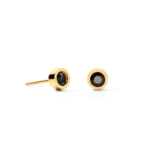 Coeur de Lion Ohrringe Sparkling Dots gold - schwarz 0227211316 bei Juwelier Kröpfl