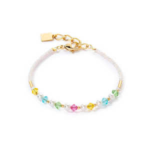 Coeur de Lion Princess Pearls Armband gold multicolor 6022301527 bei Juwelier Kröpfl