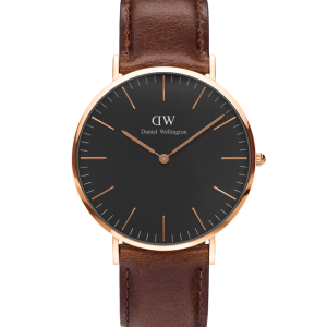 Daniel Wellington Classic Black Bristol Roségold 40mm DW00100125 bei Juwelier Kröpfl