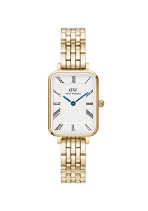 Daniel Wellington Quadro Quadro Roman Numerals 5-Link Gold DW00100688 bei Juwelier Kröpfl