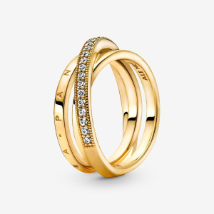 Pandora Signature Dreifach gekreuzter Pavé-Ring 169057C01 bei Juwelier Kröpfl