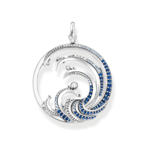 Thomas Sabo Ocean Vibes Anhänger Welle mit blauen Steinen PE930-644-1 bei Juwelier Kröpfl