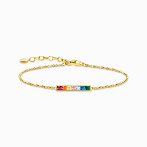 Thomas Sabo Rainbow Heritage Armband bunte Steine gold A2068-996-7 bei Juwelier Kröpfl