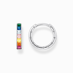 Thomas Sabo Rainbow Heritage Creolen mit bunten Steinen Pavé Silber CR668-477-7 bei Juwelier Kröpfl