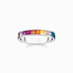 Thomas Sabo Rainbow Heritage Ring bunte Steine silber TR2403-477-7 bei Juwelier Kröpfl