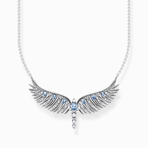 Thomas Sabo Rising Phoenix Kette Phönix-Flügel mit blauen Steinen silber KE2167-644-1 bei Juwelier Kröpfl