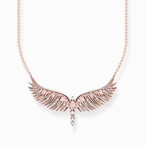 Thomas Sabo Rising Phoenix Kette Phönix-Flügel mit rosa Steinen roségold KE2167-323-9 bei Juwelier Kröpfl