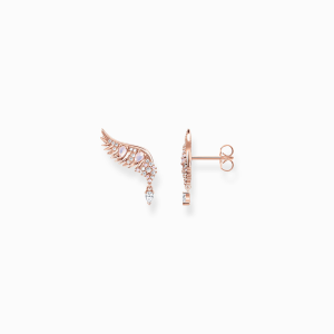 Thomas Sabo Rising Phoenix Ohrstecker Phönix-Flügel mit rosa Steinen roségold H2247-323-9 bei Juwelier Kröpfl