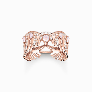 Thomas Sabo Rising Phoenix Ring Phönix-Flügel mit rosa Steinen roségold TR2411-323-9 bei Juwelier Kröpfl