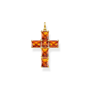 Thomas Sabo Sparkling Heitage Anhänger Kreuz orange Steine PE890-971-8 bei Juwelier Kröpfl