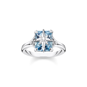 Thomas Sabo Sparkling Heitage Ring Stein blau mit Stern TR2288-644-1 bei Juwelier Kröpfl