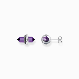 Thomas Sabo Sterling Silver Ohrstecker mit violettem Onyx Kristall Silber H2281-643-13 bei Juwelier Kröpfl