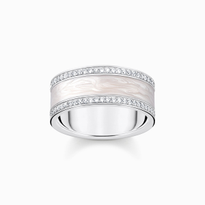 Thomas Sabo Sterling Silver Ring weiß mit Steinen Silber TR2446-041-14 bei Juwelier Kröpfl